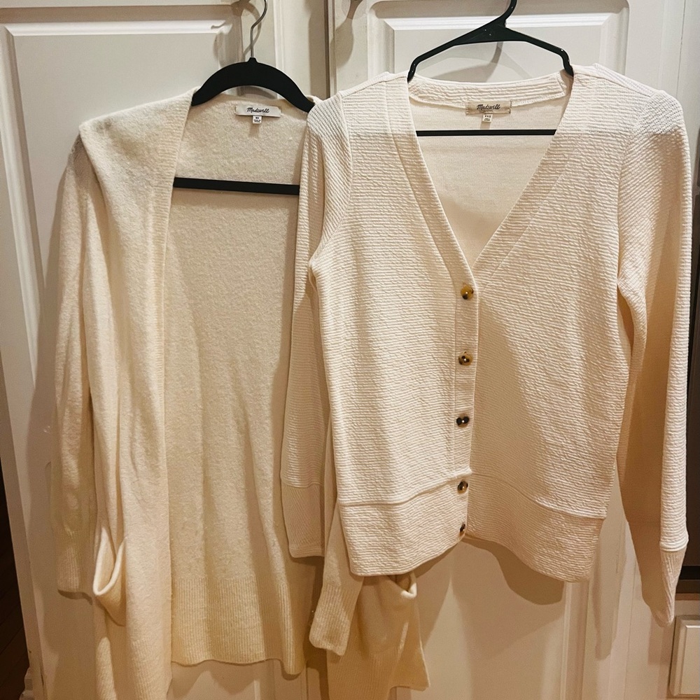 Madewell cozy cardigan and button front sweater, BUNDLE deal, NEW (never worn)